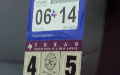 Texas State Inspection Sticker 2014