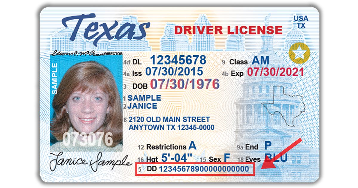 What is a Texas driver’s license audit number?